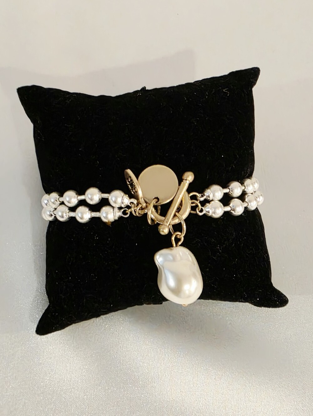 8 Other Reasons Pearl Beaded Bracelet 14k Goldplated 7" New